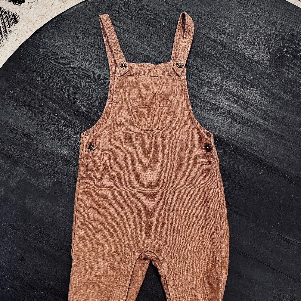 Rylee & cru overalls linen brown